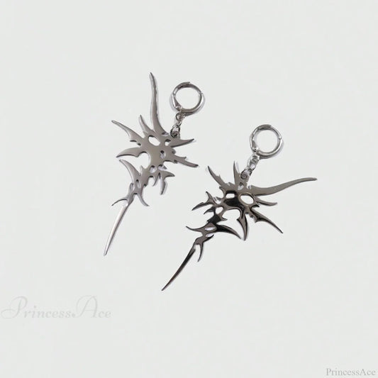 Antique Crystal Cross Baroque Dangle Earring