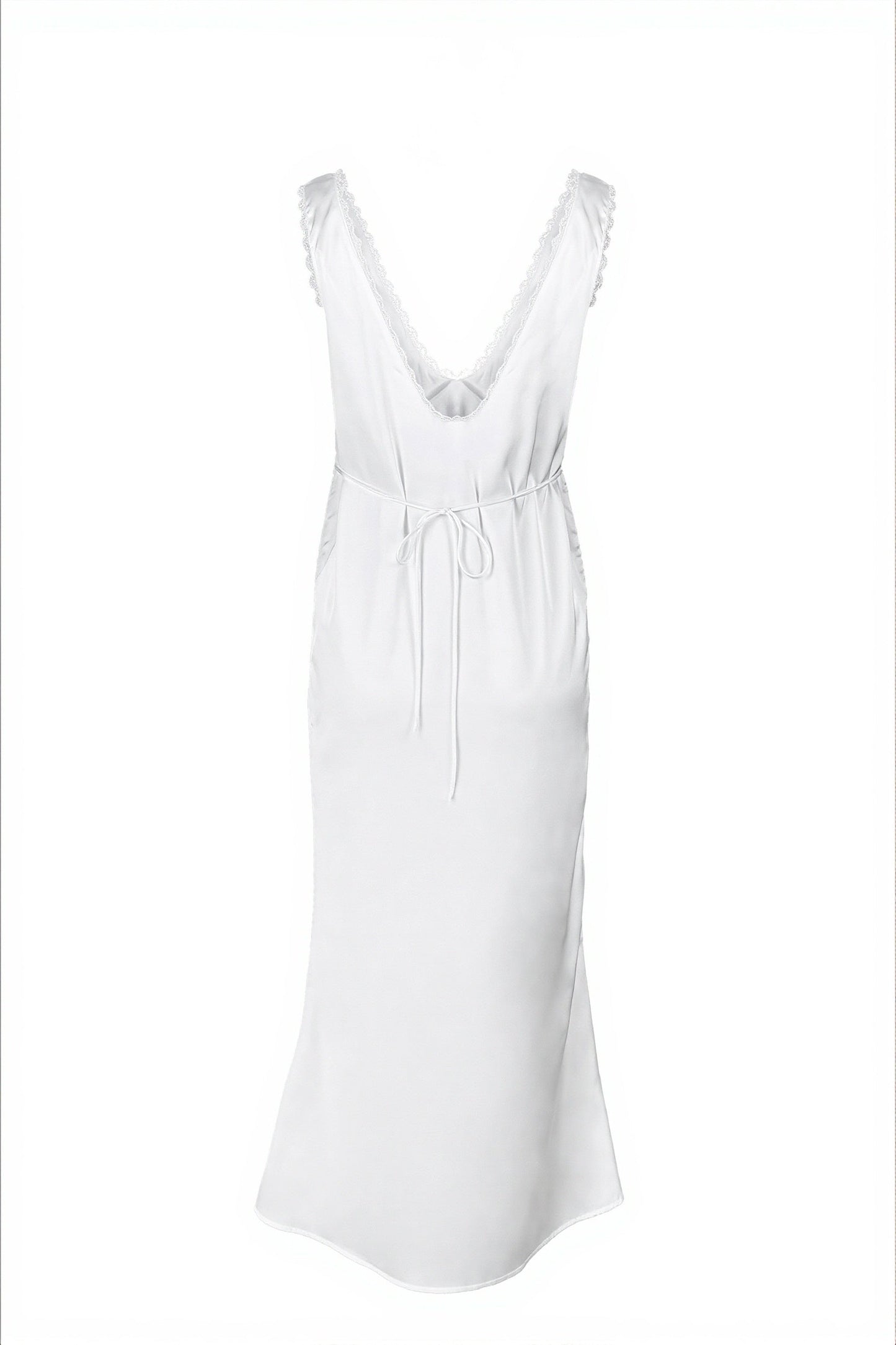 Sexy White Lace Insert Cami Bodycon Mini Dress