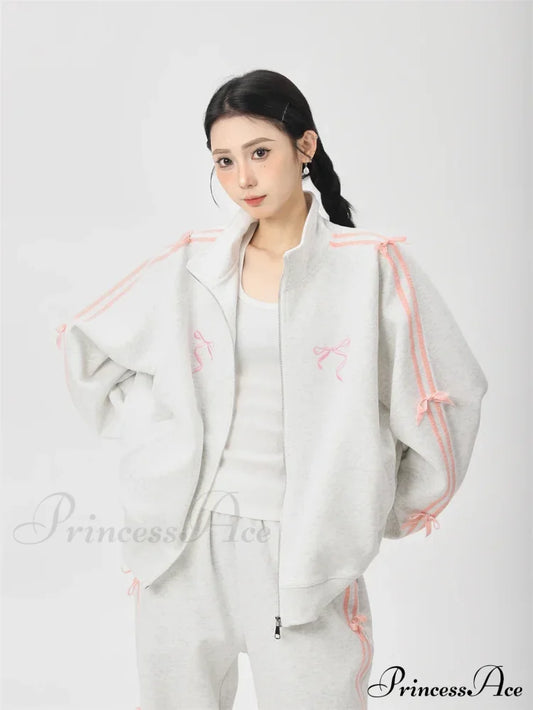 Bow Elegant Tracksuit Set