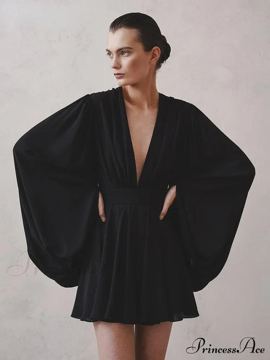 Elegant Pleated High Waist Dresses