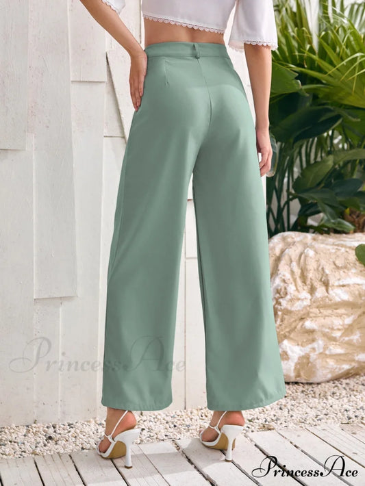 High Waist Wide Leg Trousers