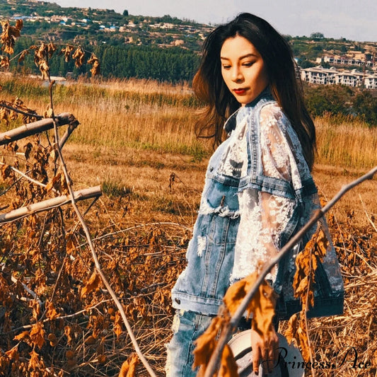 Embroidery Patchwork Stylish Denim Jacket