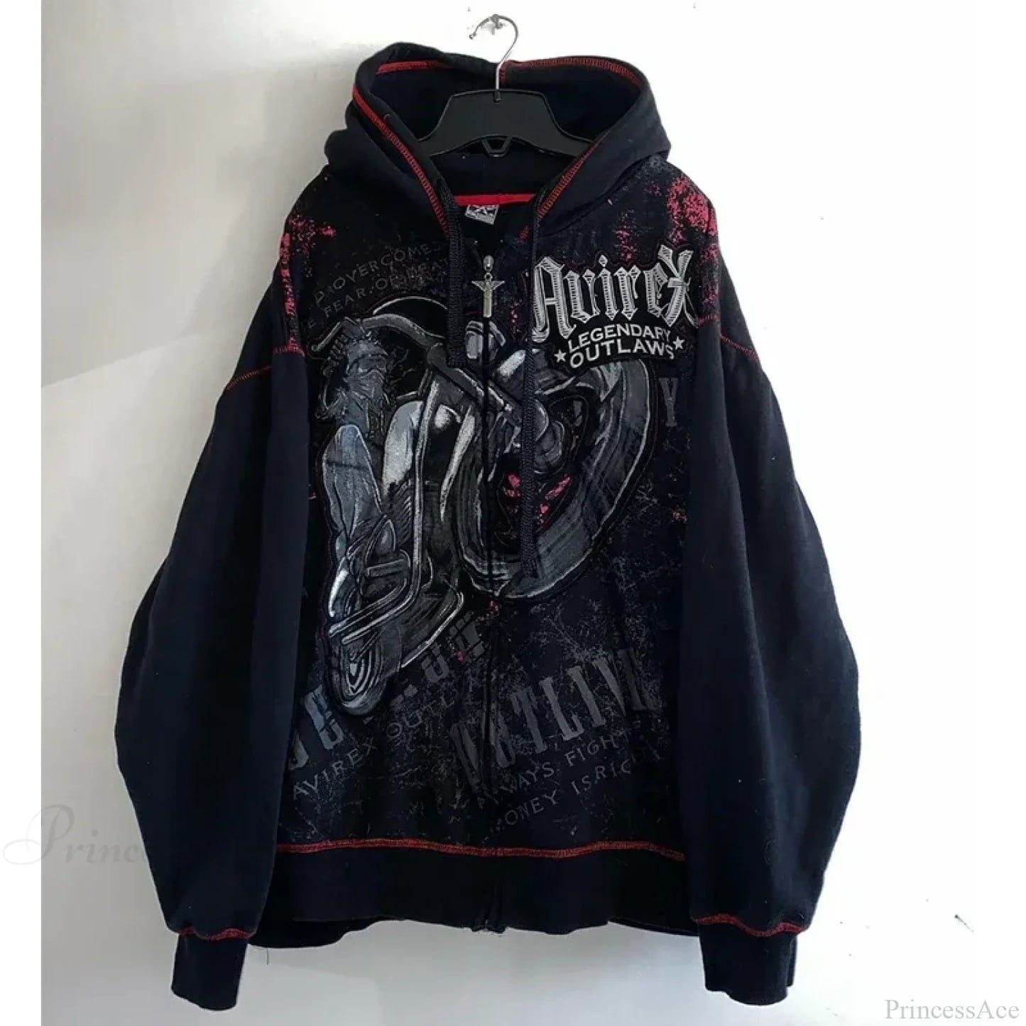 Gothic Long Sleeve Zipper Hoodie