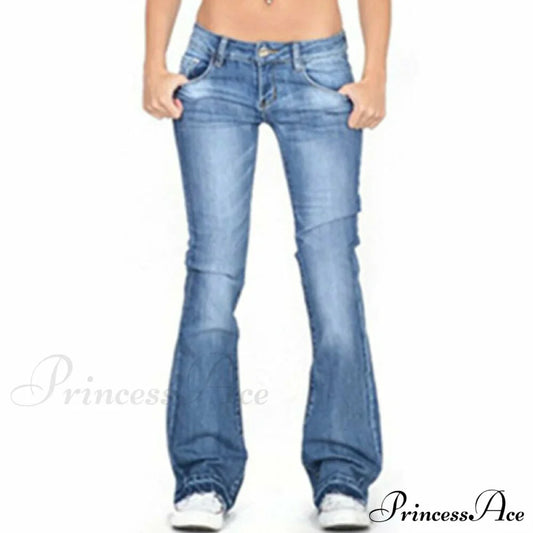 Low Rise Stretch Flared Jeans