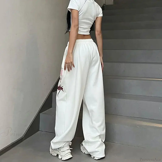 Printed Drawstring Casual Pants