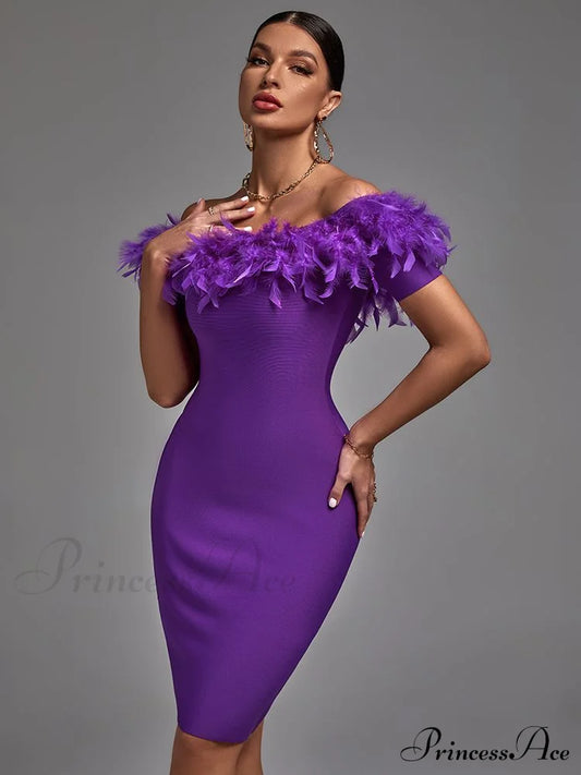 Women Off Shouler Bandage Dress