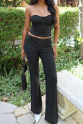 Polka Dot Tube Button Two Piece Set