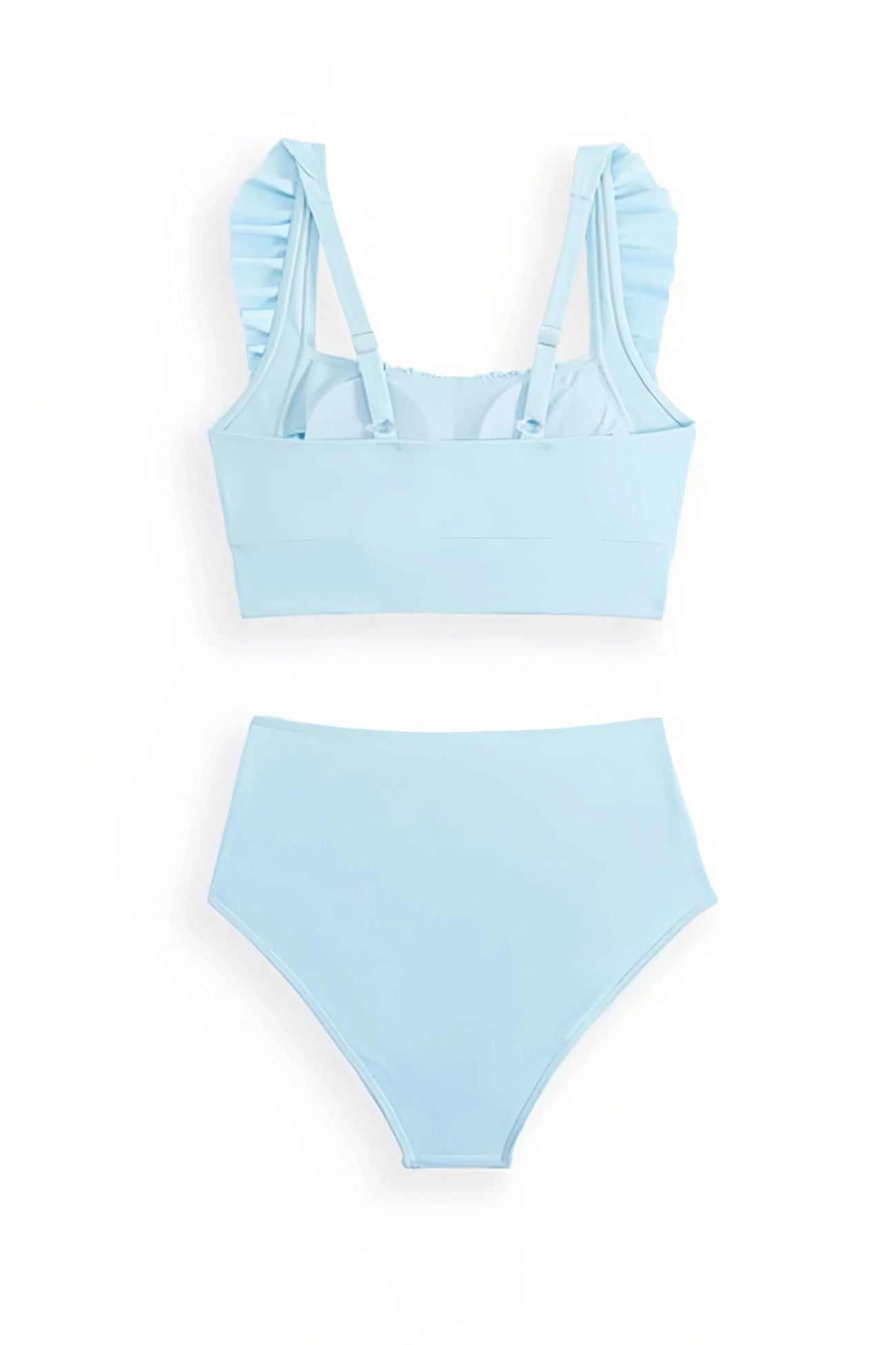 Ruffle Floral Print Swimsuit With Sarong