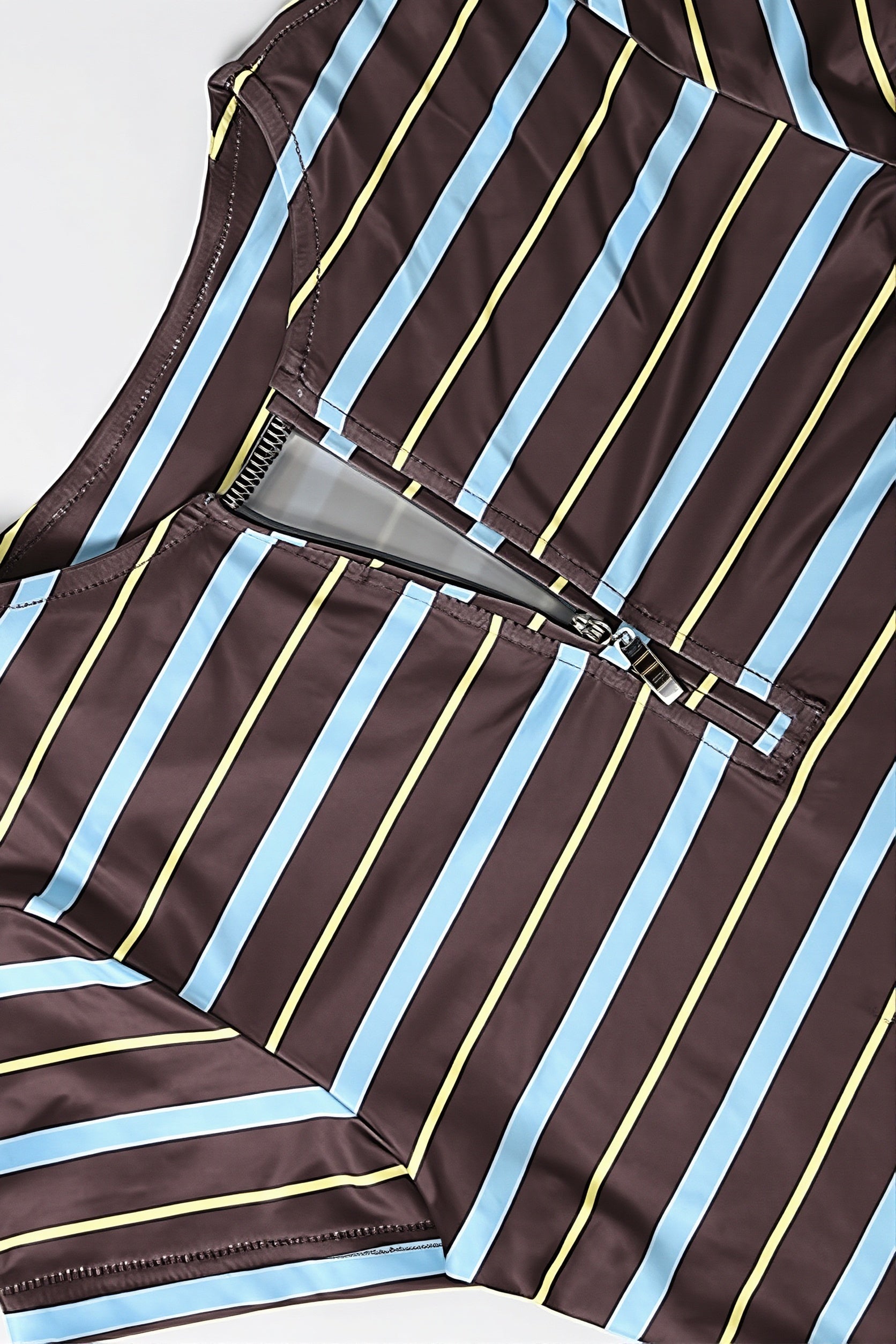 Striped Print Slim Pant Two Piece Set