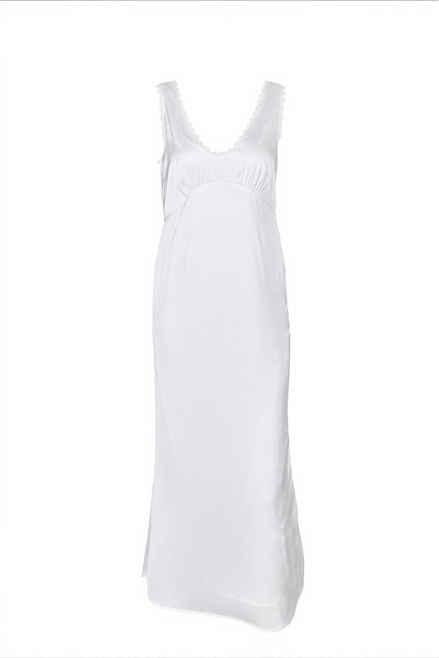 Sexy White Lace Insert Cami Bodycon Mini Dress