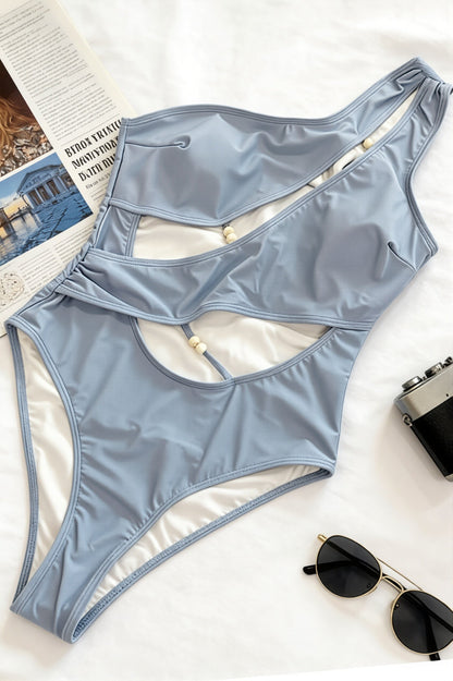 Chic Cut Out Strappy Backless One Piece Swimwear