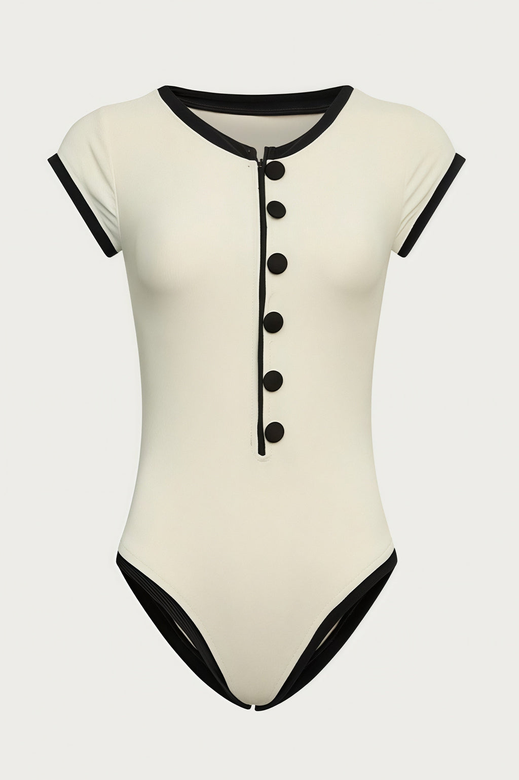 Sexy Color Block Cut Out One Piece Swimwear