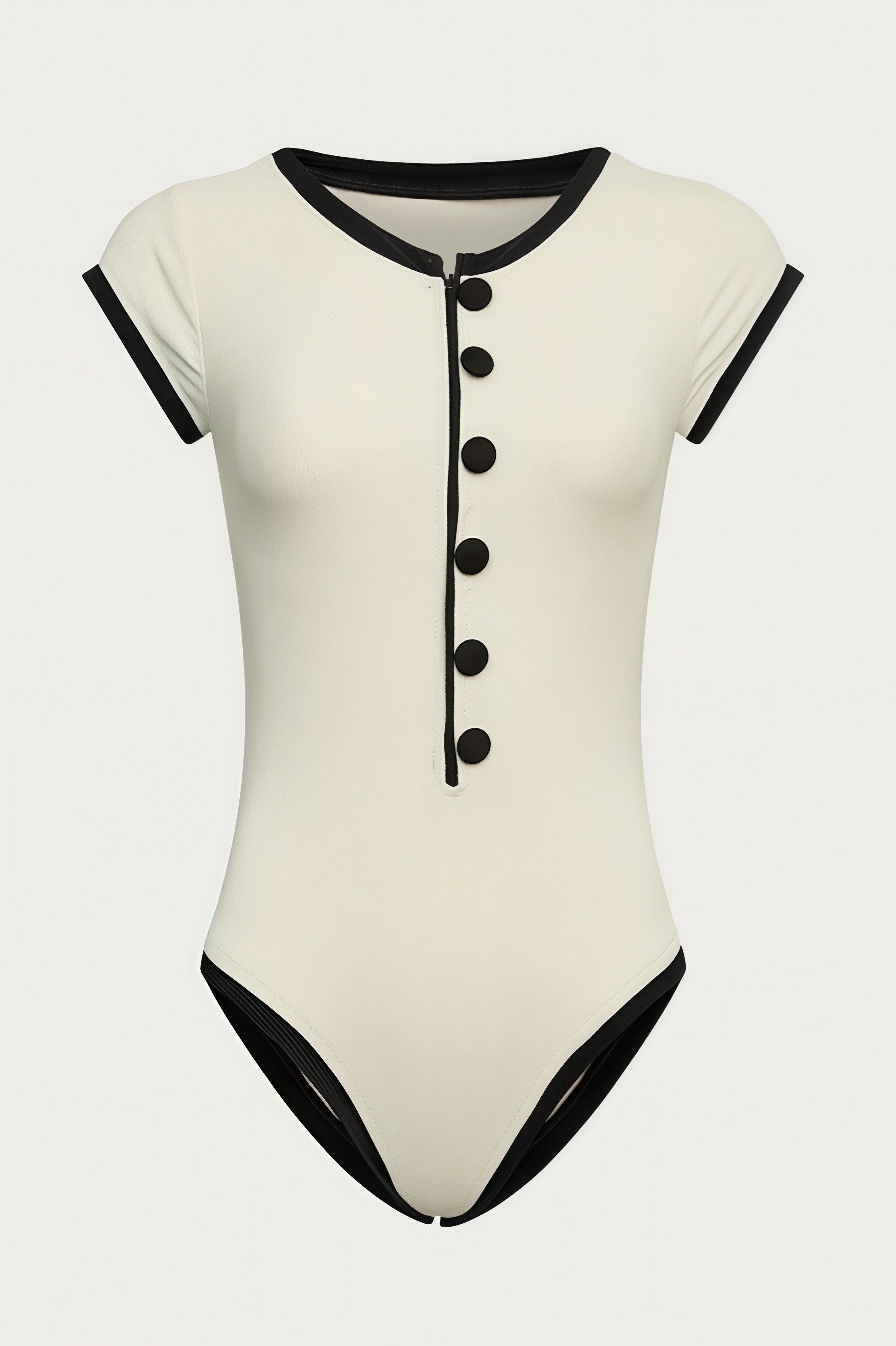 Sexy Color Block Cut Out One Piece Swimwear