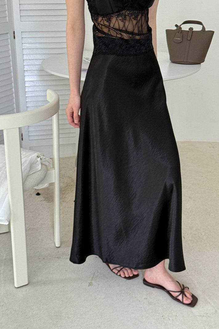 Drapey High - Waist Sheath Fishtail Skirt
