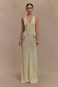 Elegant U Neck Solid Sweater Dress