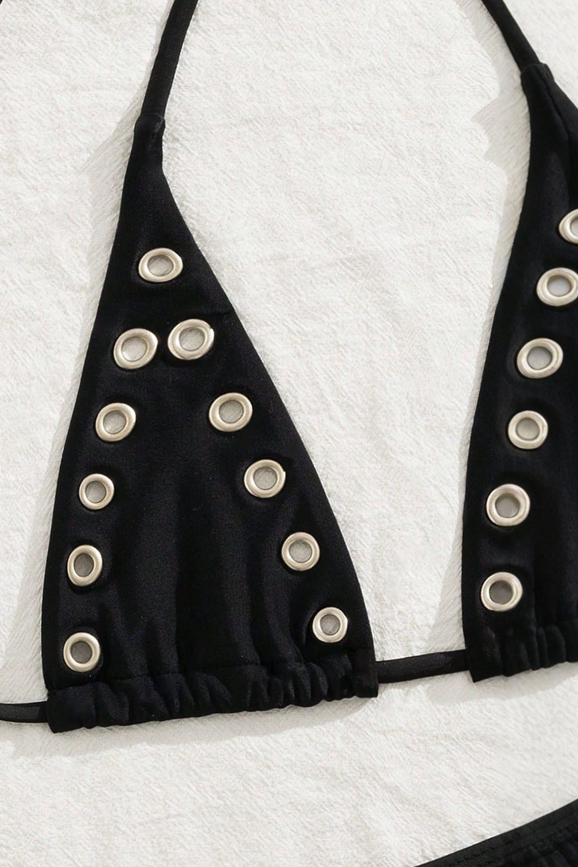 Black Eyelet Elegant Bikini Set