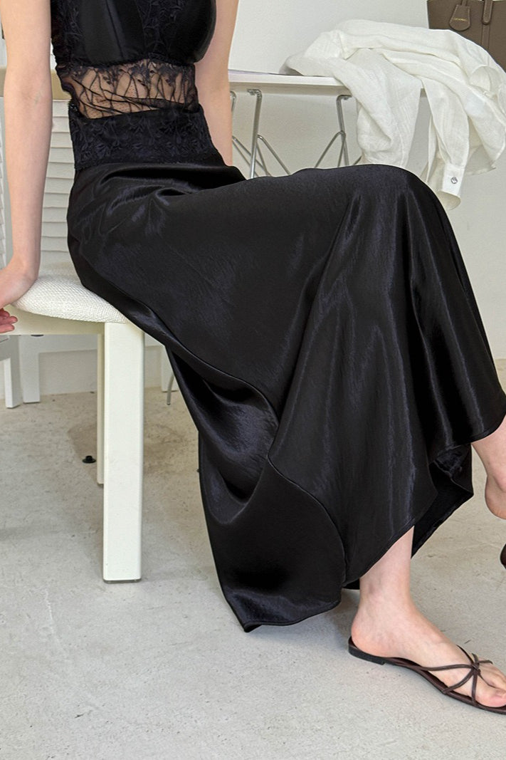 Drapey High - Waist Sheath Fishtail Skirt