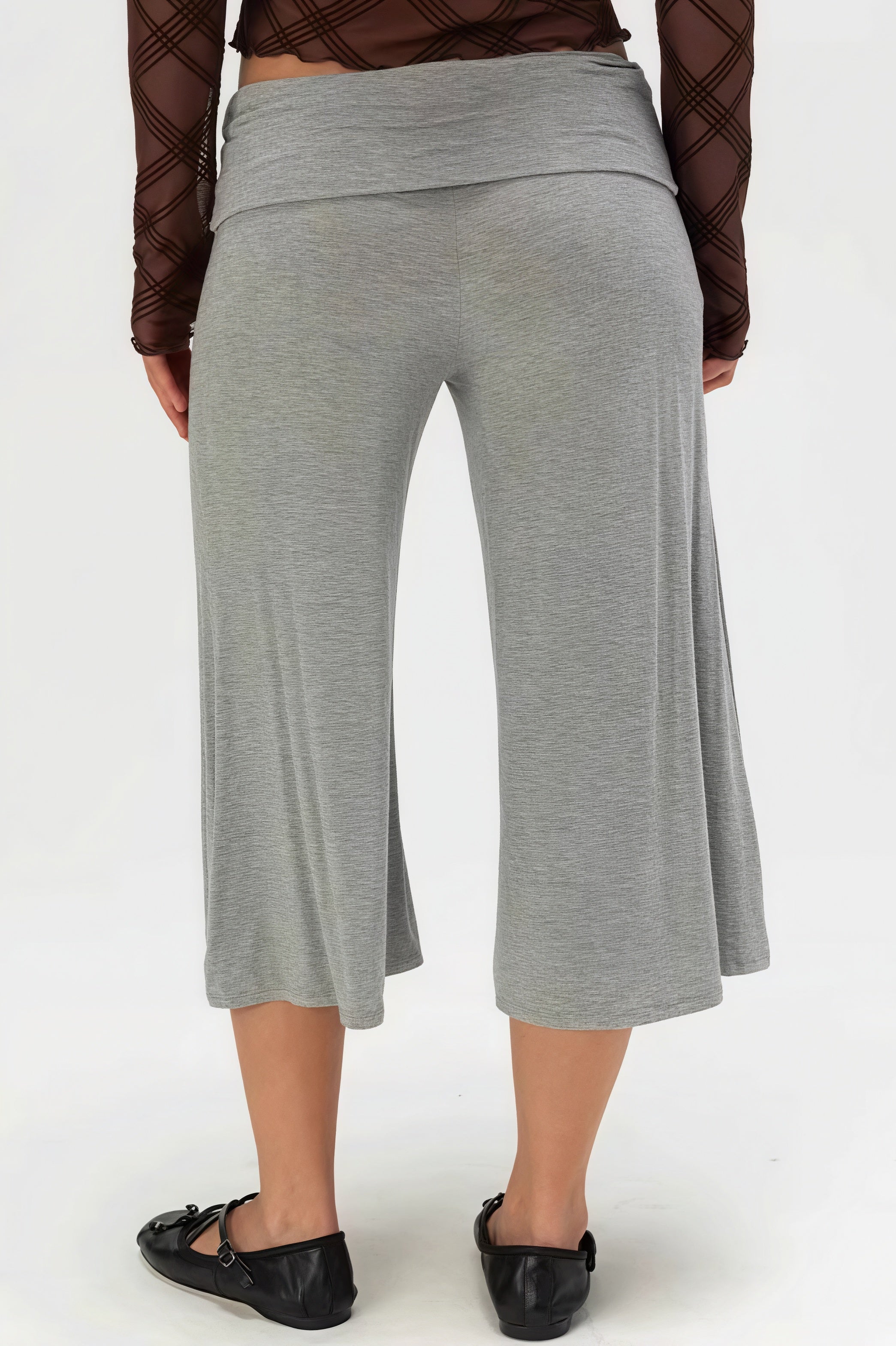 Solid Color High Waist Casual Pants