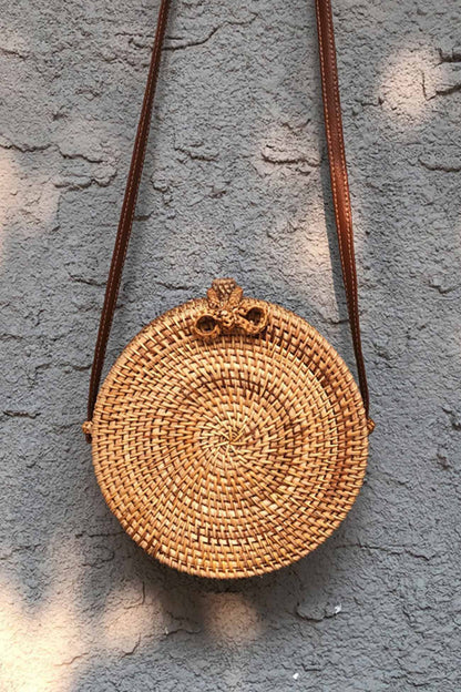 Bali Rattan Straw Handmade Crossbody Bag