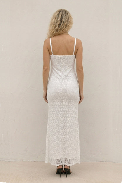 Lace Low Cut Pack Hip Cami Dress