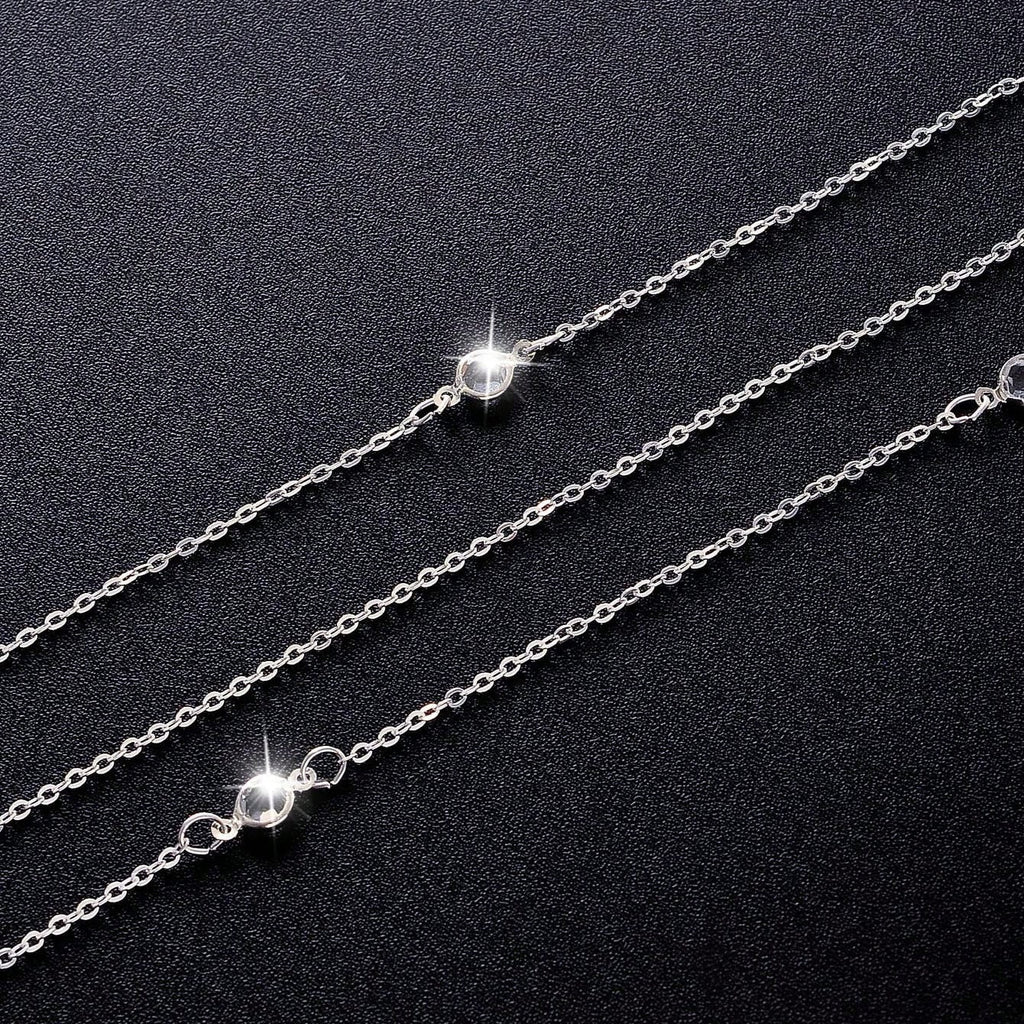 Single Layer Round Rhinestone Back Body Chain