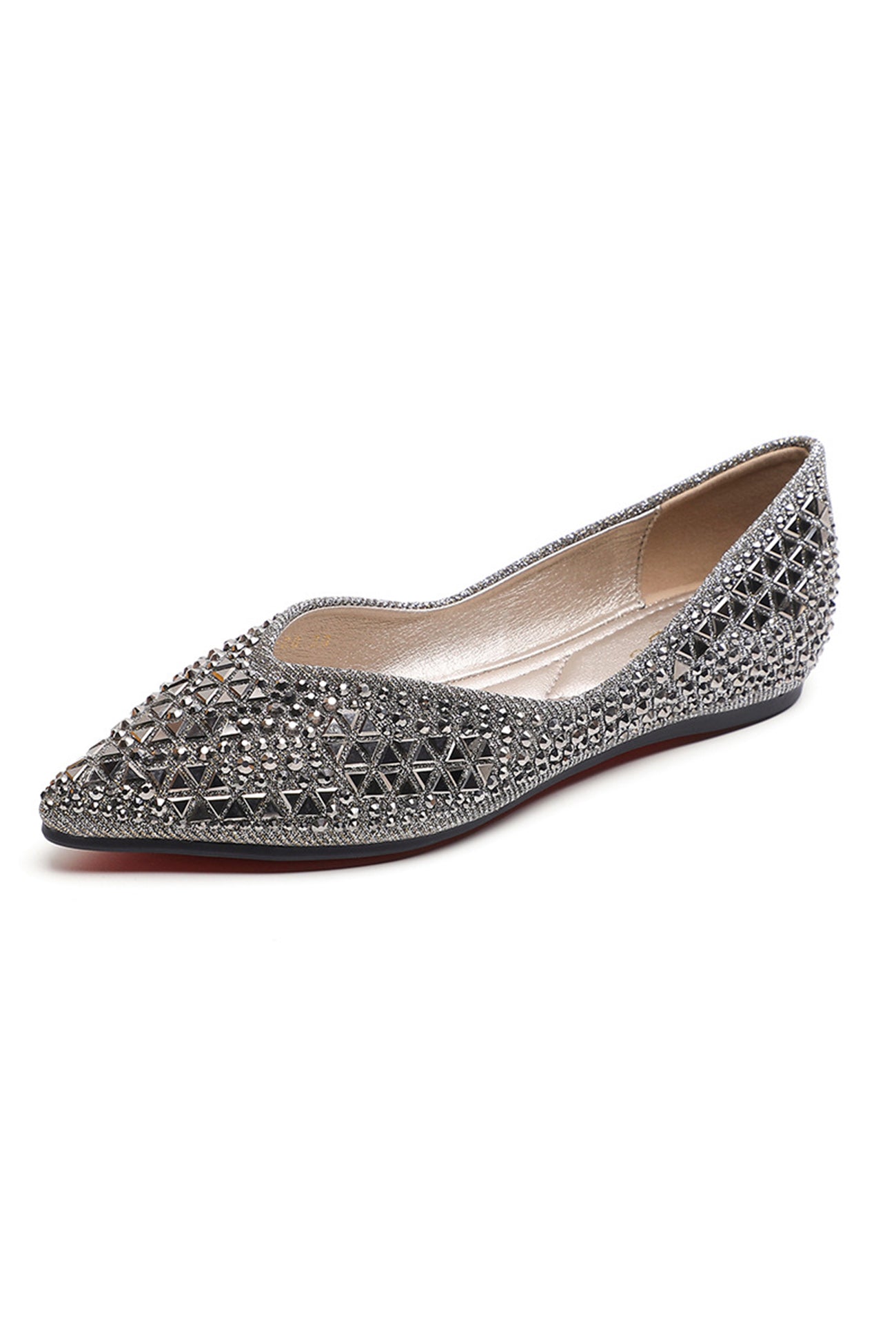 Pointed Rhinestone Flats