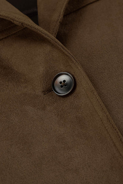 Retro Brown Suede Blazer