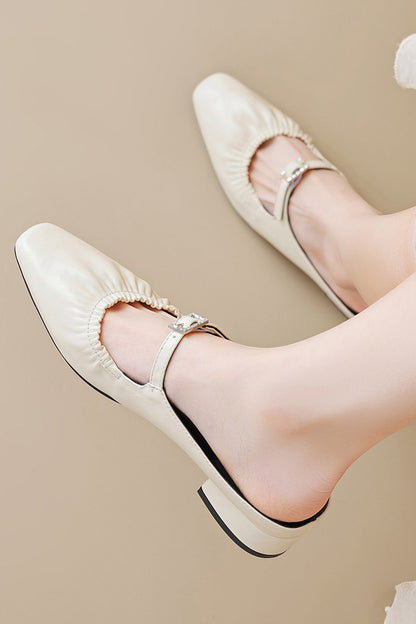 Ruched Closed-toe Heels