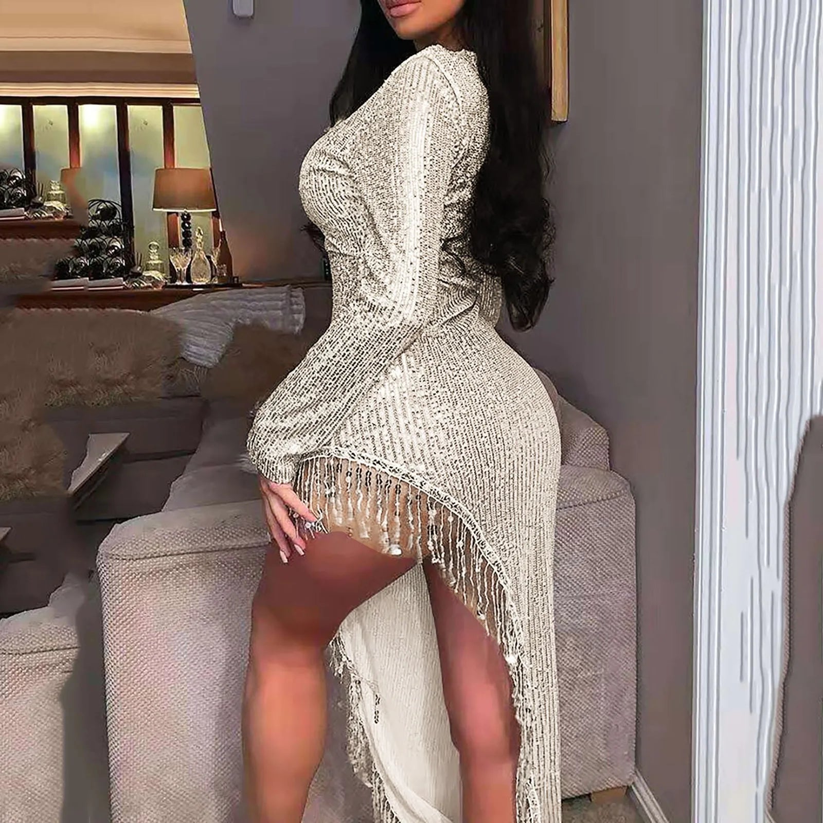 Sexy Asymmetrical Dress Womens Gown Cocktail Bodycon Party Night Party Dress