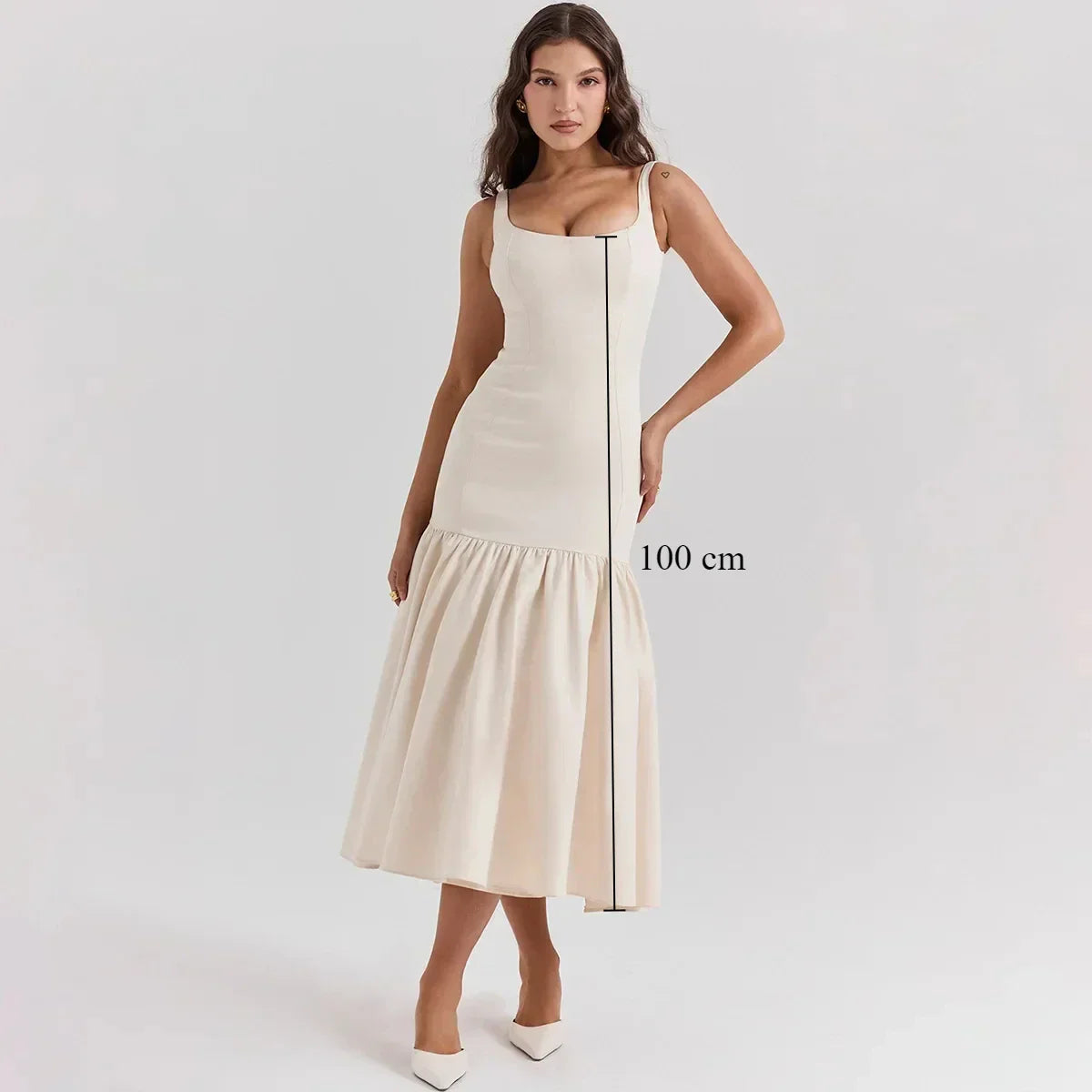 Elegant Red Spaghetti Strap Midi Holiday Dress Casual Birthday Party Dresses Party Dress