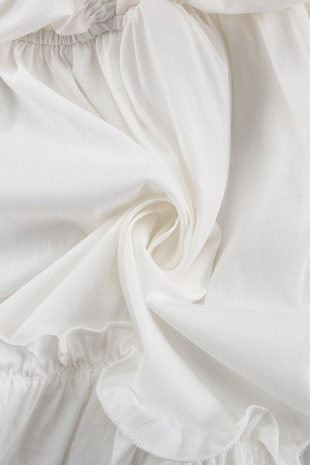 V Neck Pleated Trumpet Sleeve Ruffle Dress