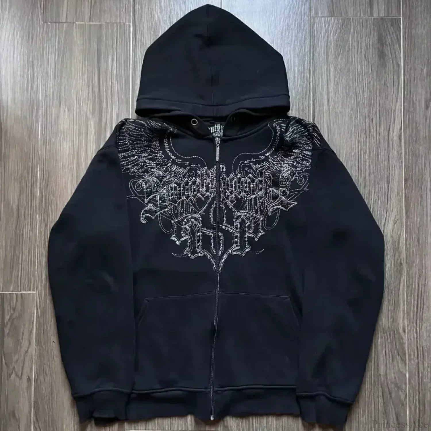 Affliction Gothic Skull Zipper Hoodie