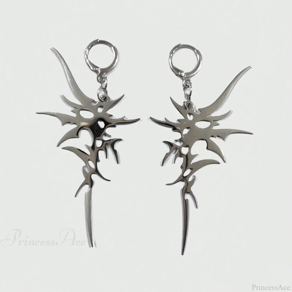 Antique Crystal Cross Baroque Dangle Earring