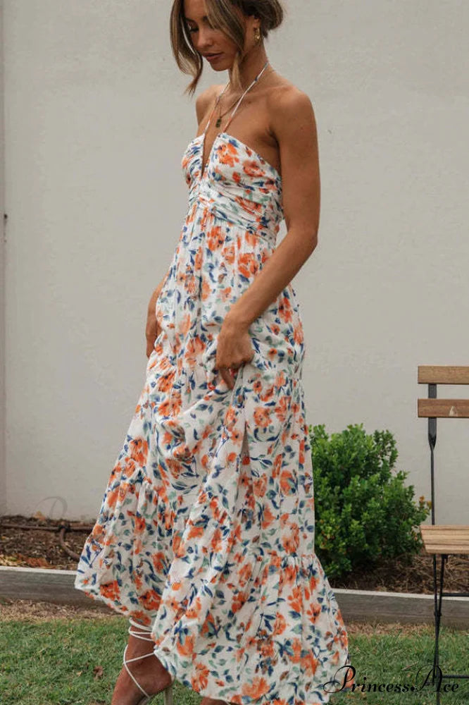 Asiah Halter Neck Maxi Dress