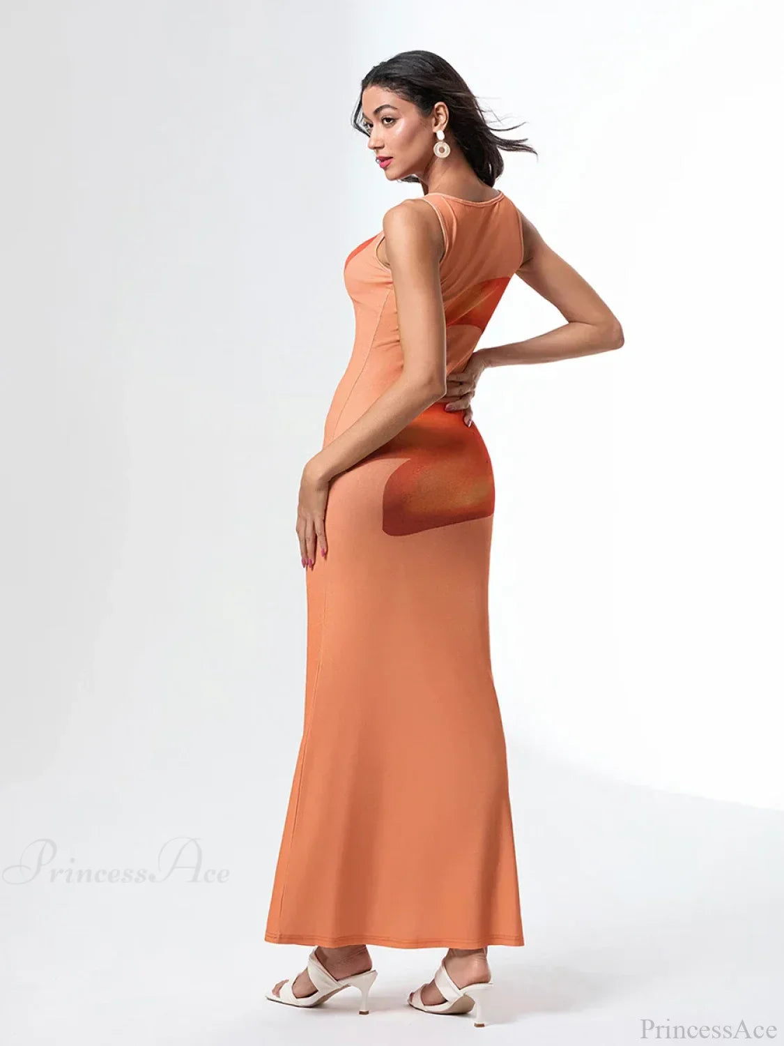 Asymmetric Neck Tank Sleeveless Wrap Bodycon Floral Vacation Dress