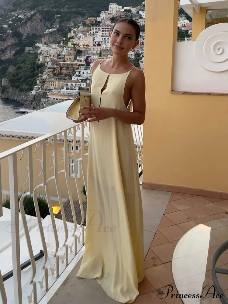 Backless Vacation Graceful Long Dress