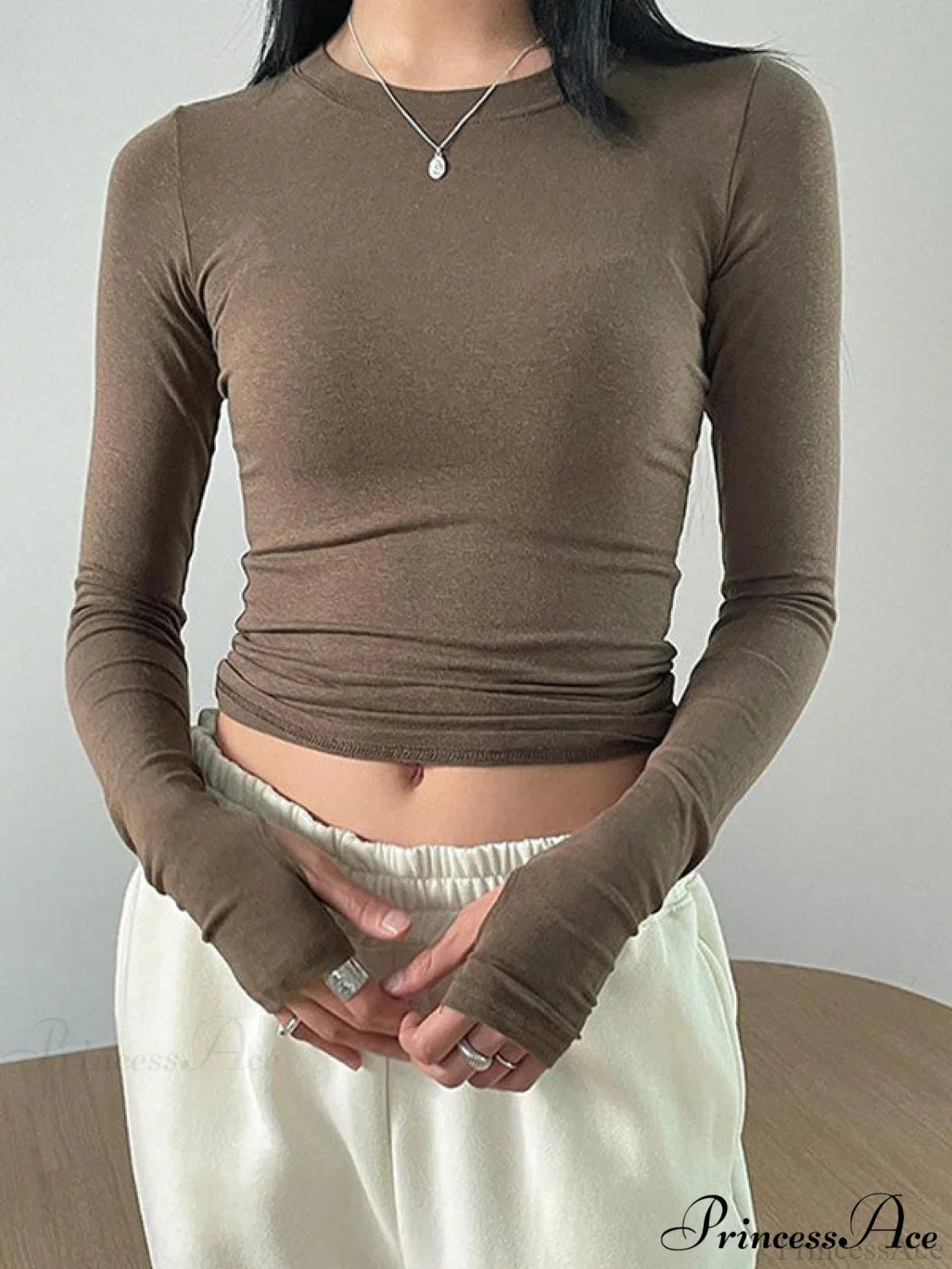 Basic Solid Graceful Crop Top