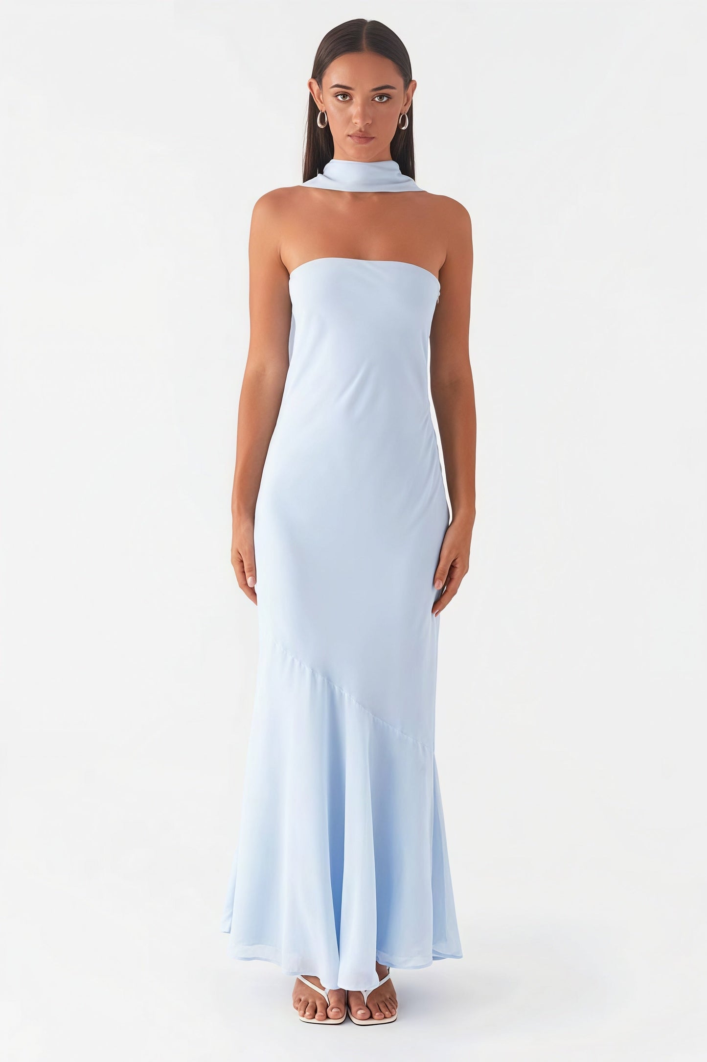 Floral Tie Fishtail Vacation Maxi Dress