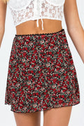 Printed Mesh Bodycon Mini Skirt