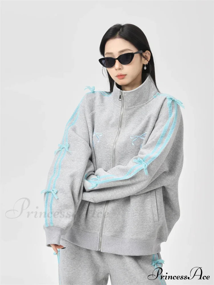Bow Elegant Tracksuit Set