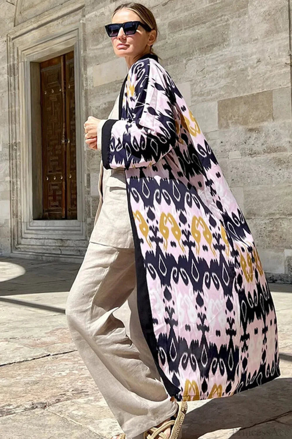 Brigitte One Of A Kind Ikat Maxi Kimono