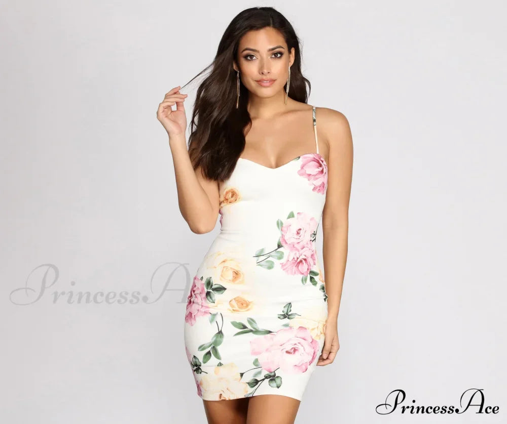 Budding Love Stylish Floral Mini Dress