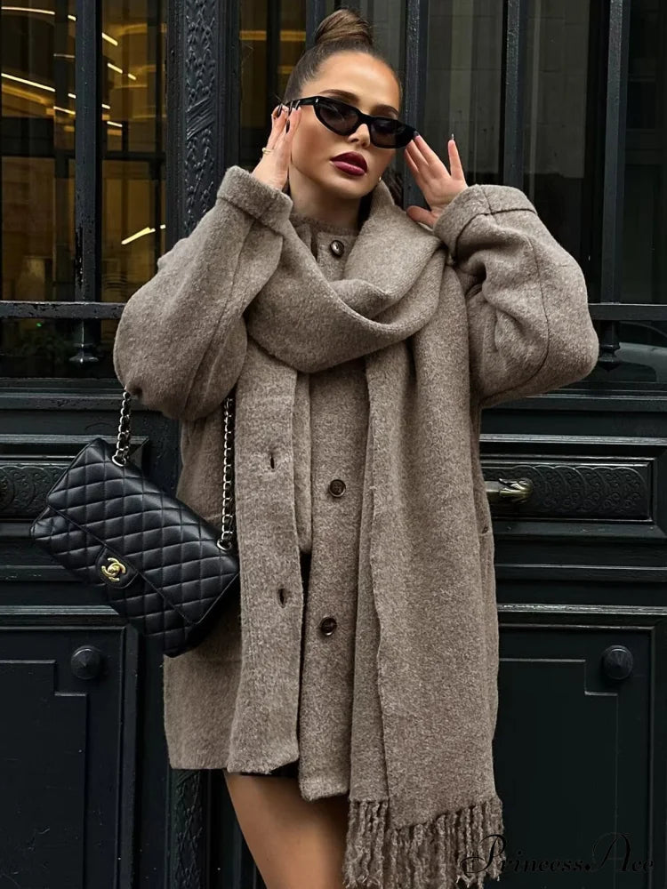 Button Down Pocket Coat Set