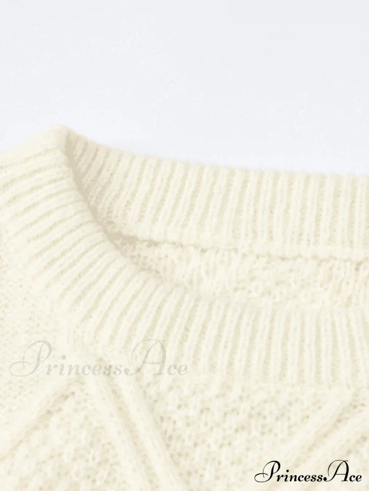 Cable Knit Graceful Crop Cami Top