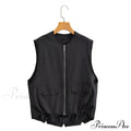 Cargo Pocket Stylish Drawstring Waistcoat