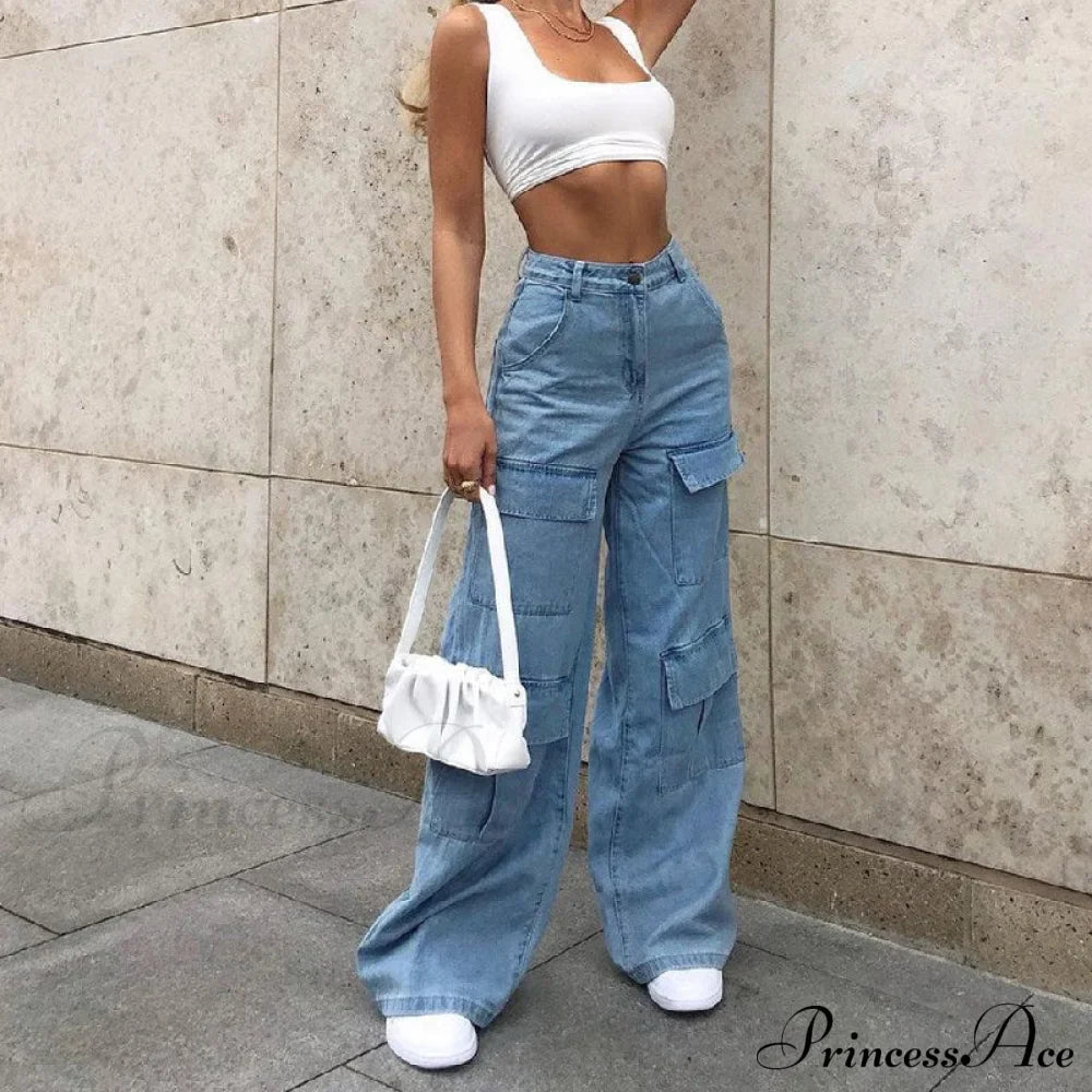 Casual Loose Long Cargo Jeans