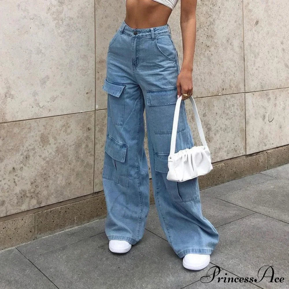Casual Loose Long Cargo Jeans
