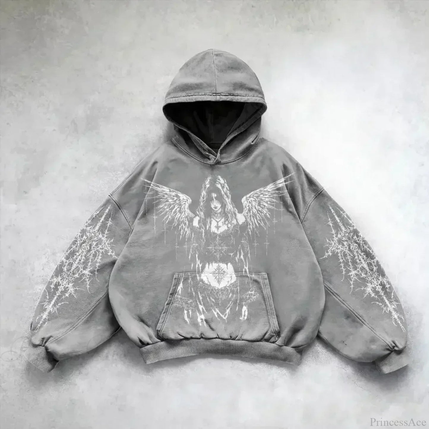 Casual Retro Gothic Printing Hoodie