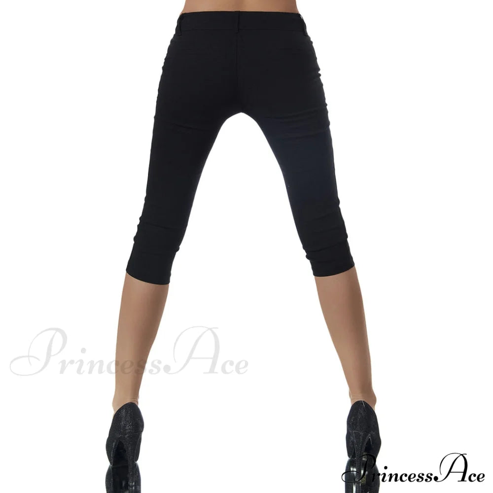 Casual Stretch 3/4 Trousers Female Capris