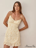 Charming Ditsy Floral Charming Ruffled Mini Dress